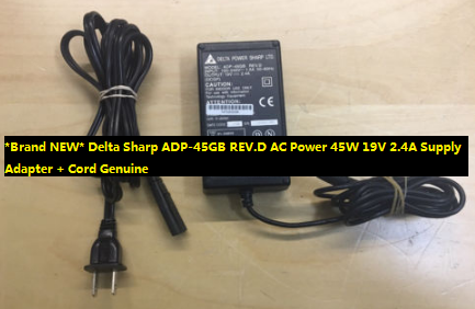 *Brand NEW* Delta Sharp ADP-45GB REV.D AC Power 45W 19V 2.4A Supply Adapter + Cord Genuine